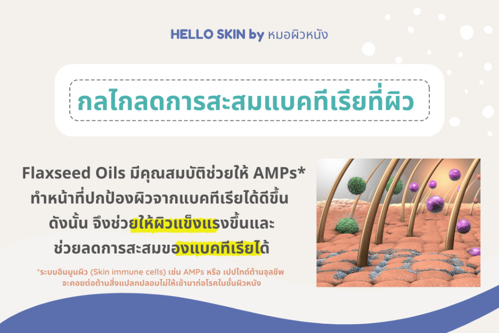 Protex Flaxseed oils ลดการสะสมแบคทีเรีย