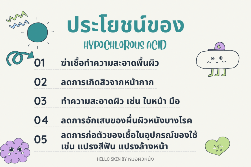 ประโยชน์ของ Hypochlorous acid​
