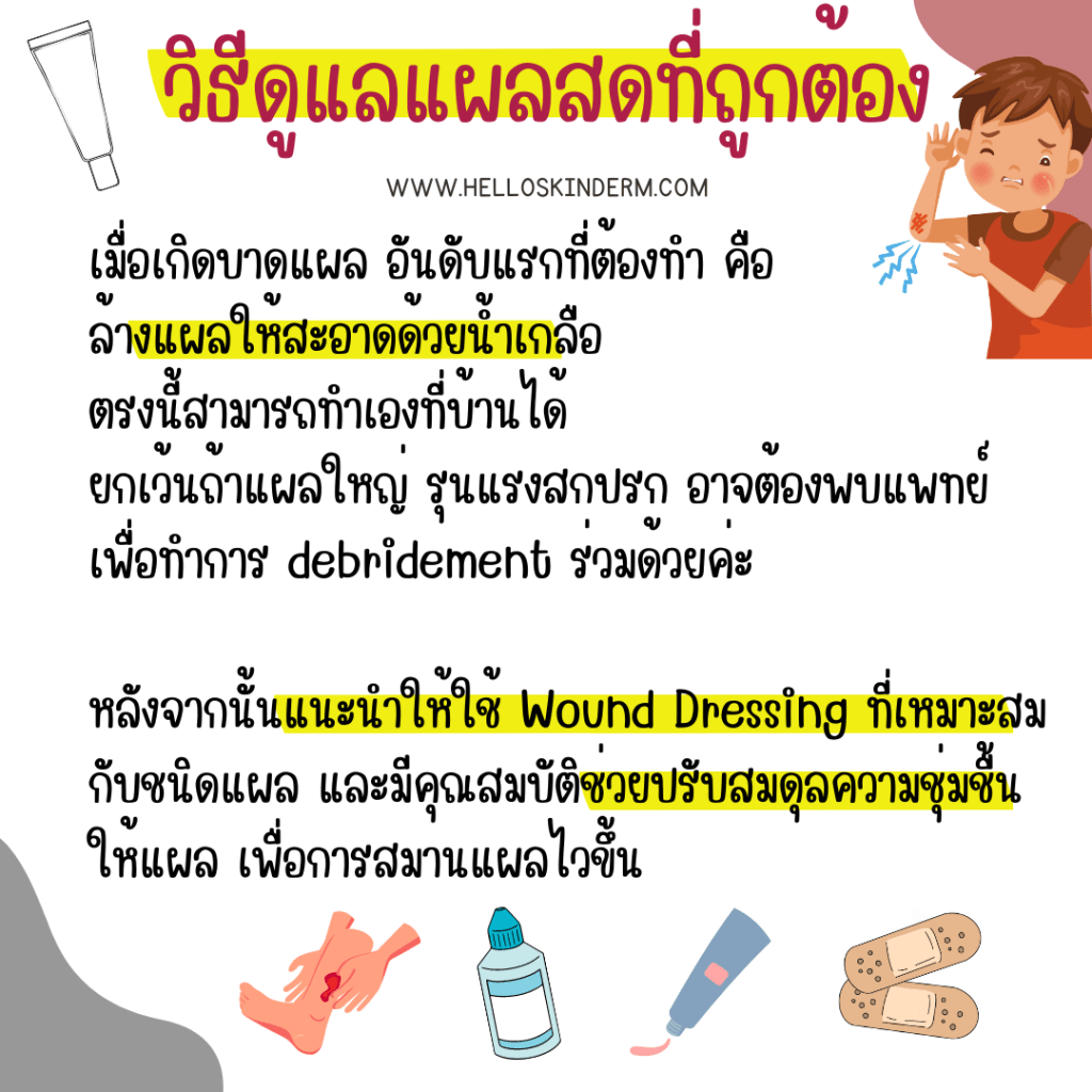 วิธีดูแลแผลสด
